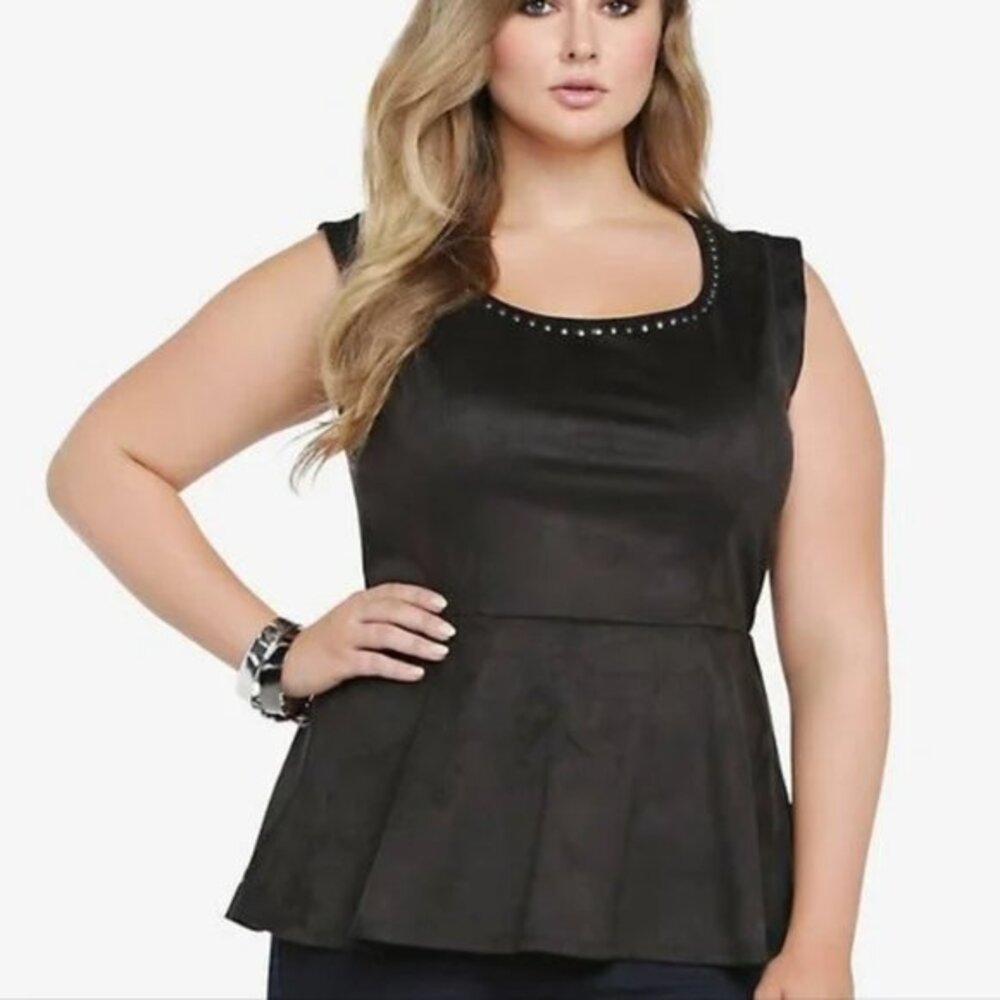 Torrid Faux Suede Studded Tank Top